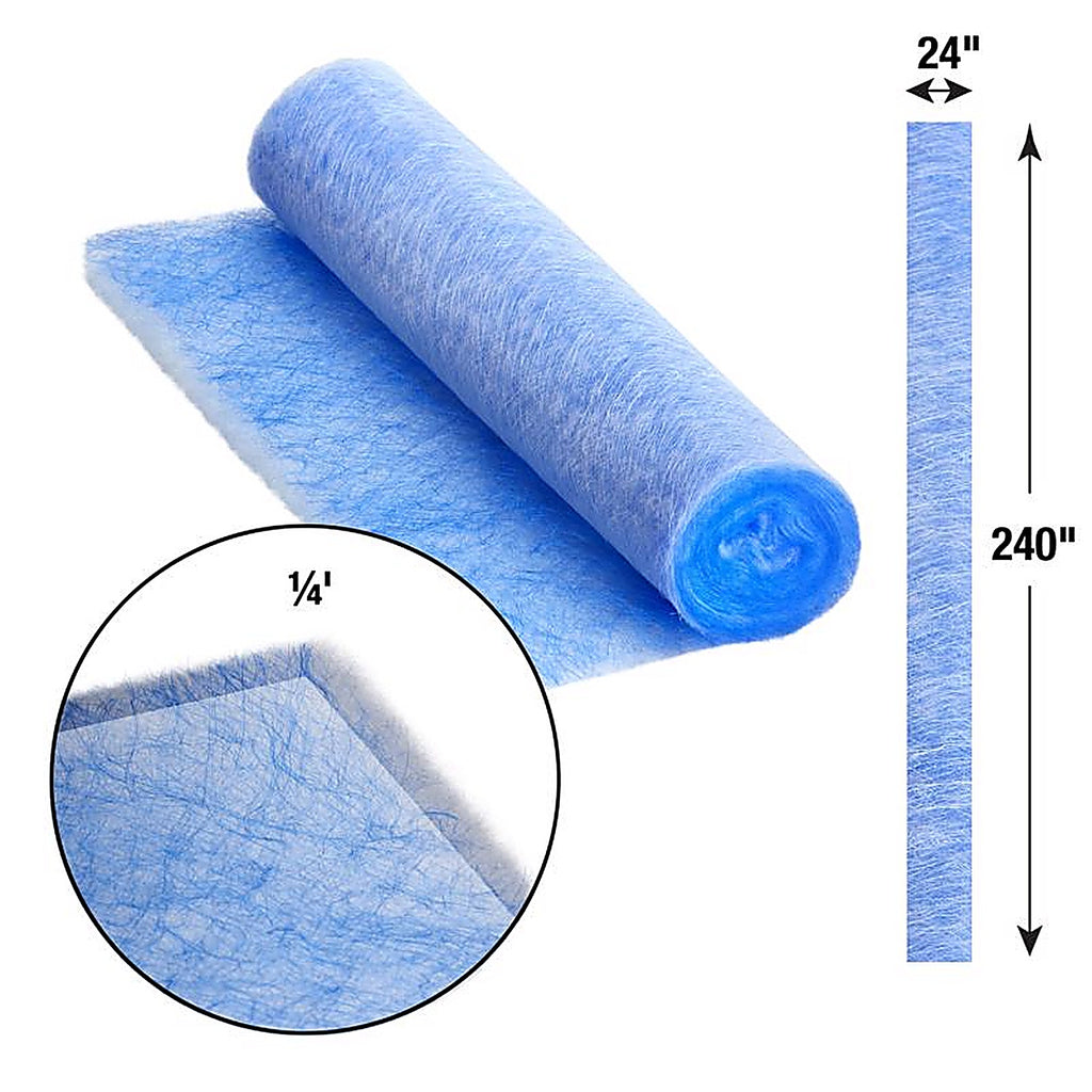 Flanders - HR24240 - Hammock 24 In. W X 240 In. H X 1 In. Polyester 4 MERV Air Filter 1 Pack