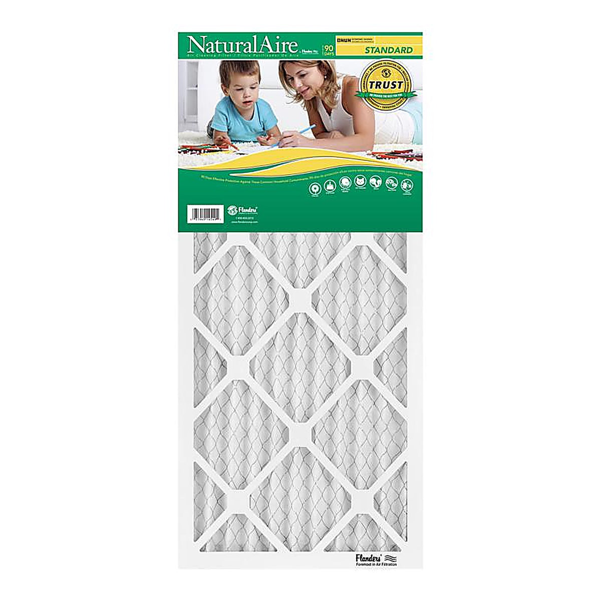 NaturalAire - 84858.011836 - 18 In. W X 36 In. H X 1 In. Synthetic 8 MERV Pleated Air Filter 1 Pack