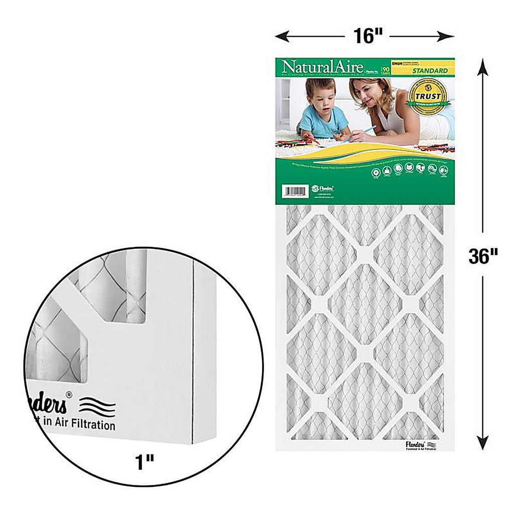 NaturalAire - 84858.011836 - 18 In. W X 36 In. H X 1 In. Synthetic 8 MERV Pleated Air Filter 1 Pack