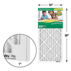 NaturalAire - 84858.011836 - 18 In. W X 36 In. H X 1 In. Synthetic 8 MERV Pleated Air Filter 1 Pack