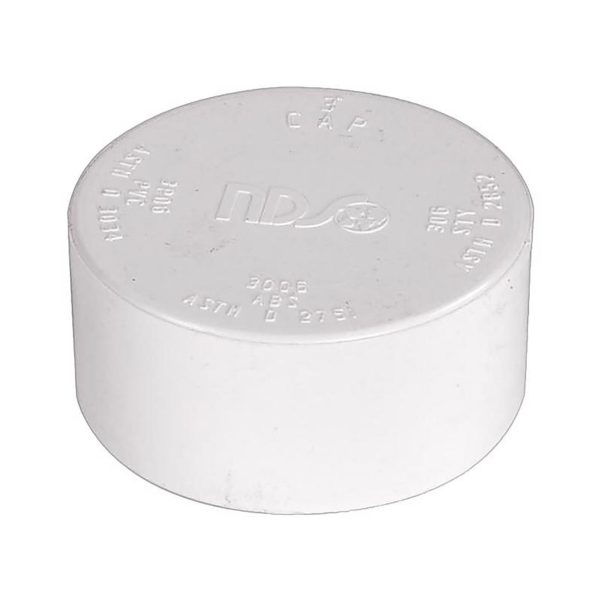 NDS 3P06 Schedule 35 3 in. Hub each X 3 in. D Hub PVC Drain Cap 1 pk