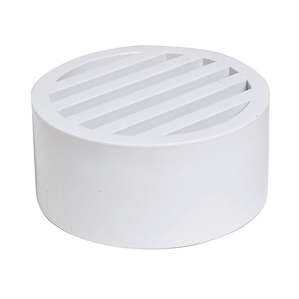 NDS 9P12 3 in. White Round PVC Drain Grate
