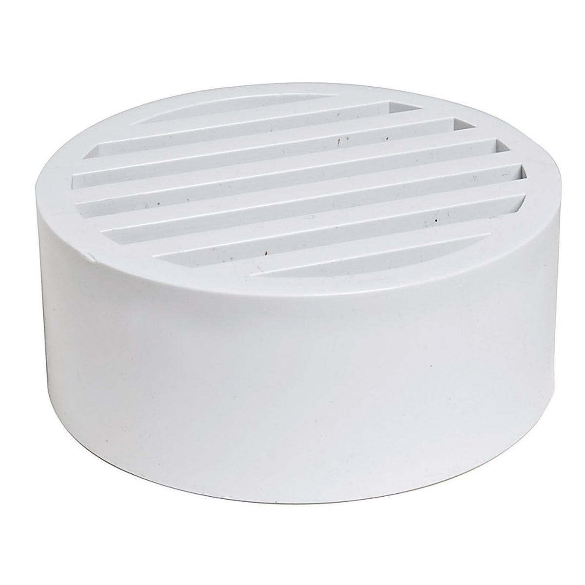 NDS 9P11 4 in. White Round PVC Drain Grate