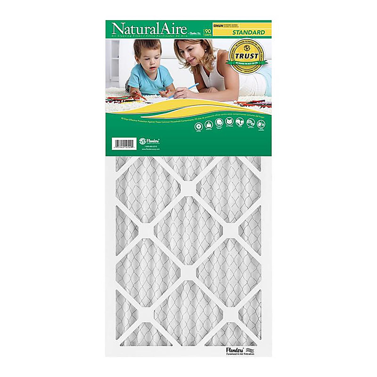 NaturalAire - 84858.01115235 - 12 In. W X 23.5 In. H X 1 In. Synthetic 8 MERV Pleated Air Filter 1 Pack