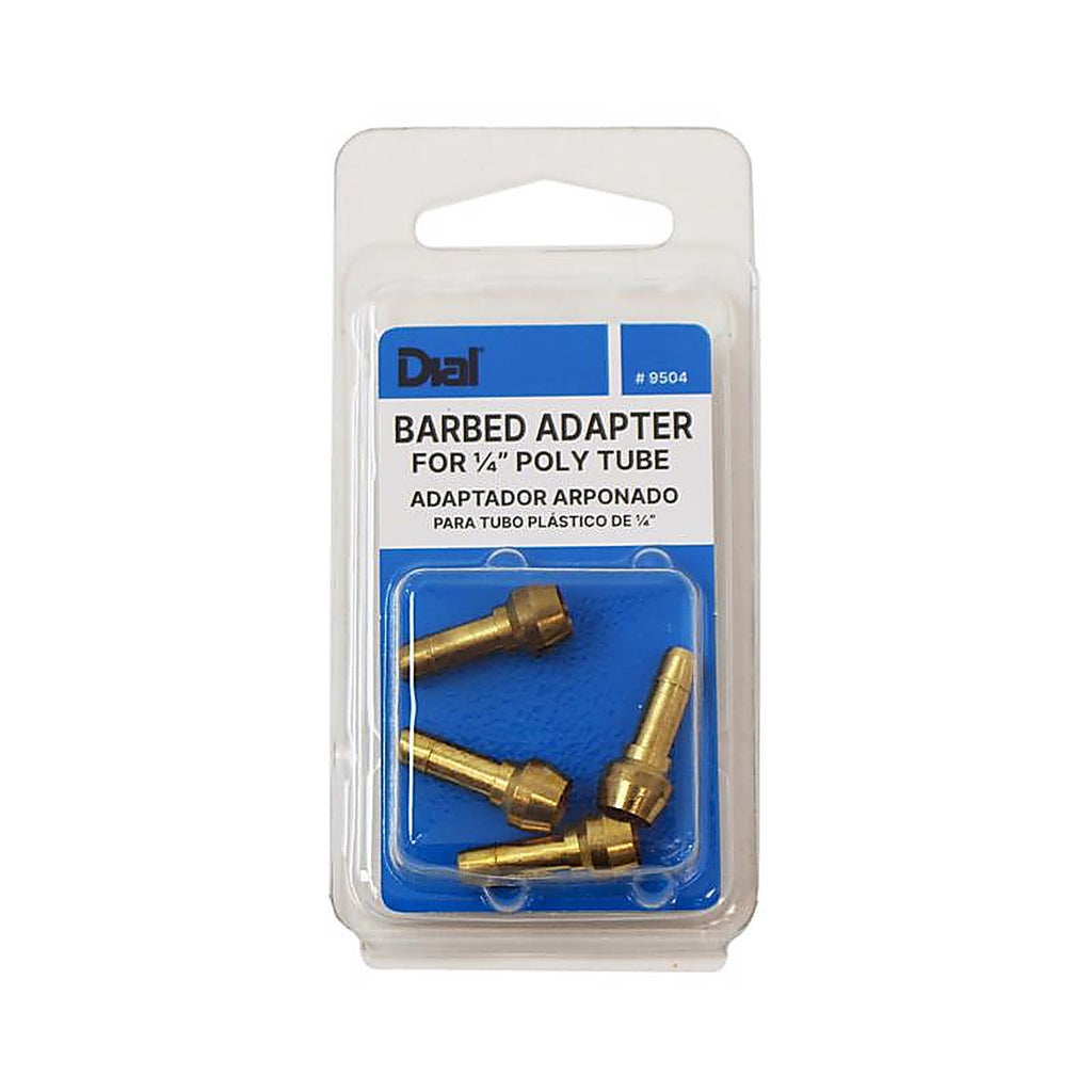 Dial 9504 1/4 in. H Brass Steel Barbed Adapter