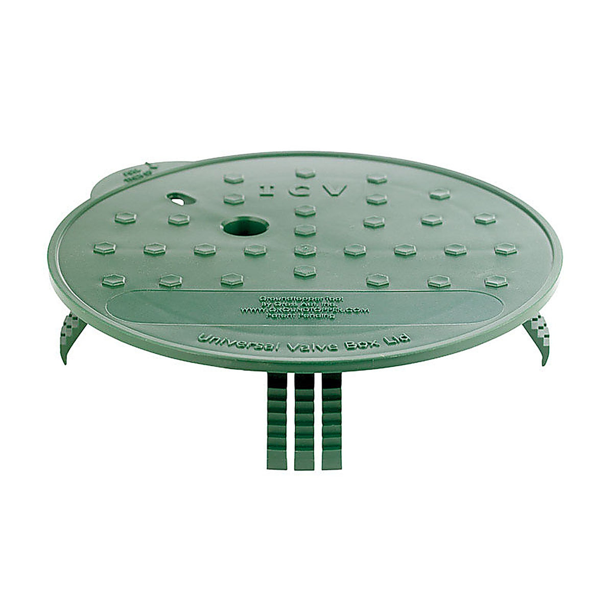 Groundtopper - UNI10 - 10 3/4 In. W X 2 3/8 In. H Round Valve Box Lid Green