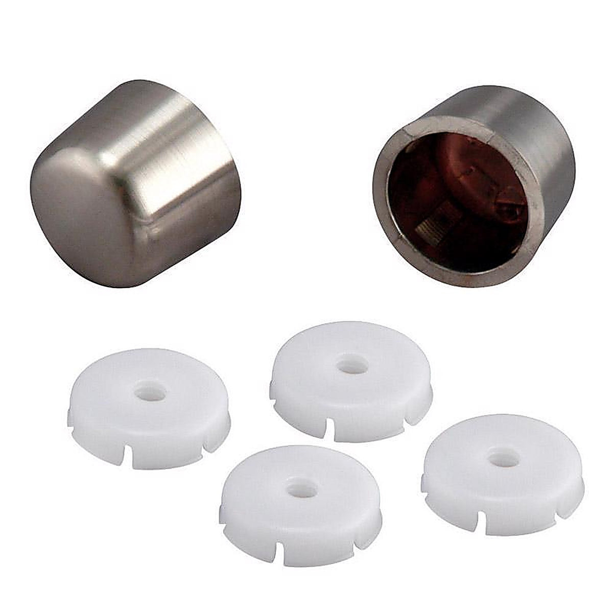 Plumb Pak PP835-30DBNL Toilet Tank Bolt Caps Brushed Plastic