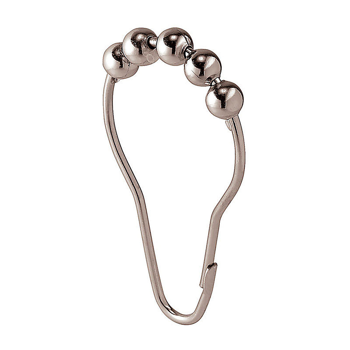 InterDesign 76570 Chrome Silver Steel Shower Curtain Rings 12/Pack