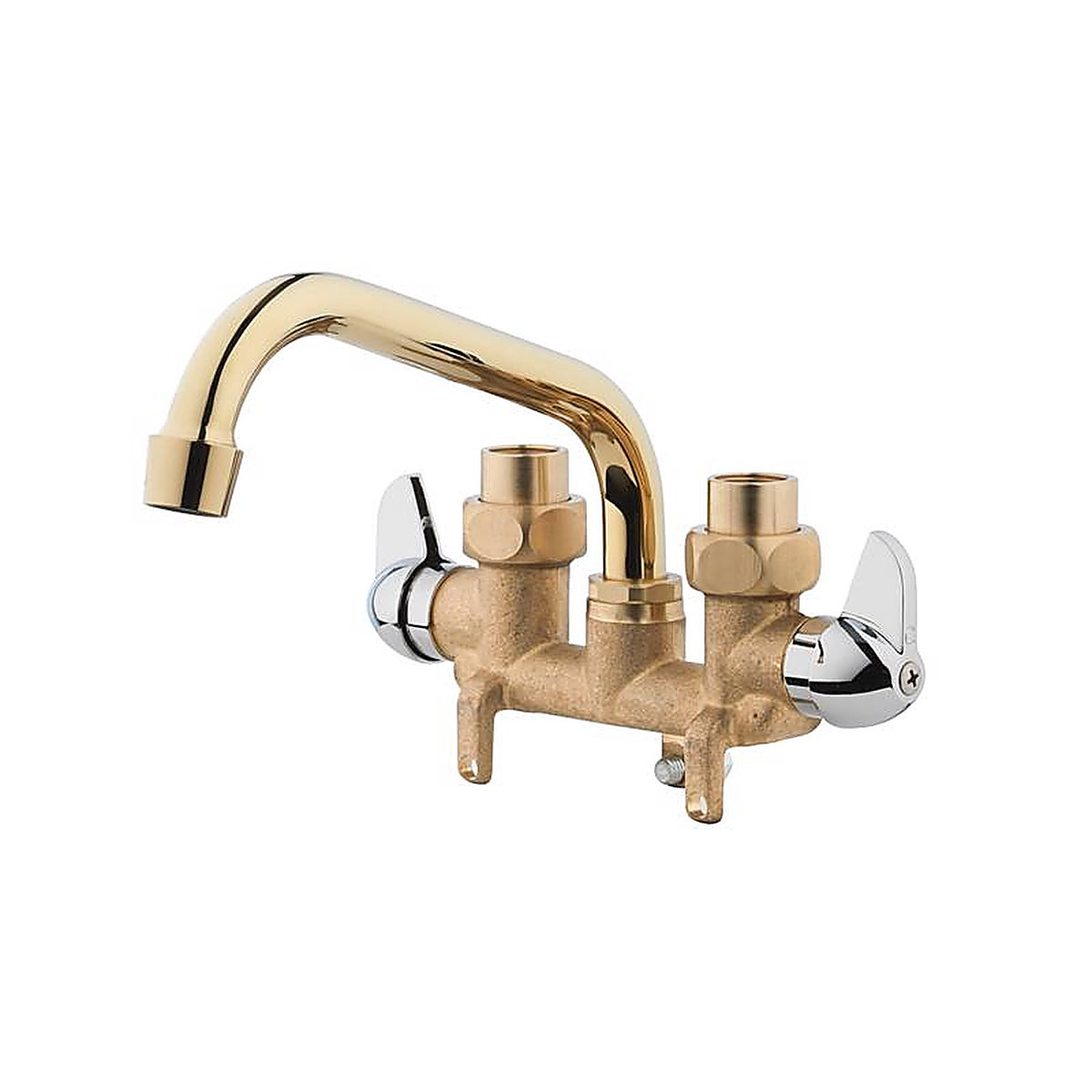 Homewerks - 3310-250-RB-B - Brass Industrial Two-Handle Bathroom Sink Faucet 3-3/8 In.