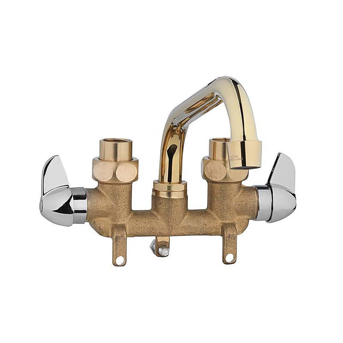 Homewerks - 3310-250-RB-B - Brass Industrial Two-Handle Bathroom Sink Faucet 3-3/8 In.