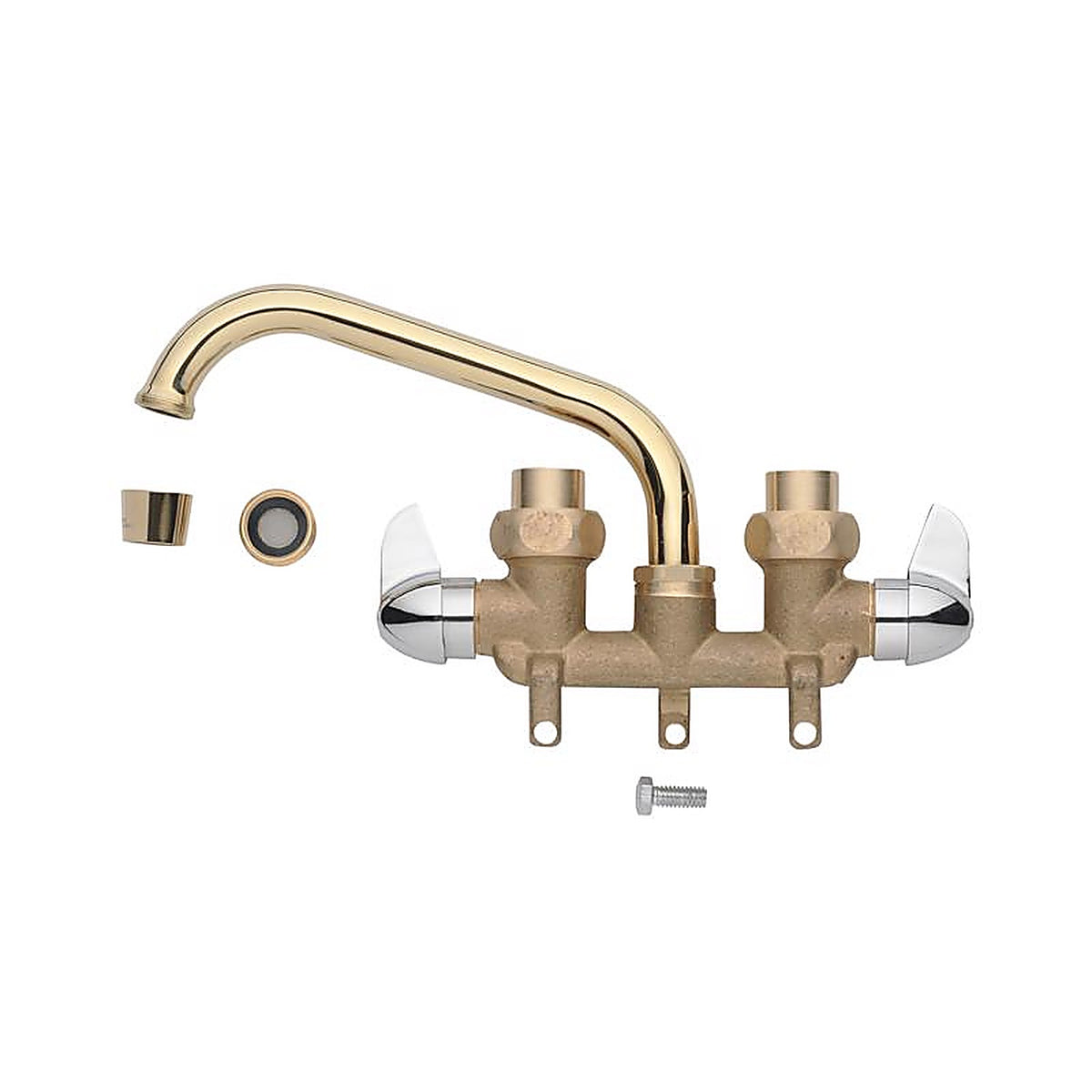 Homewerks - 3310-250-RB-B - Brass Industrial Two-Handle Bathroom Sink Faucet 3-3/8 In.