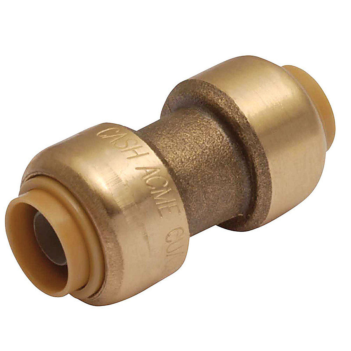 SharkBite U006LFA 3/8 in. Push x 3/8 in. Dia. Push Brass Coupling