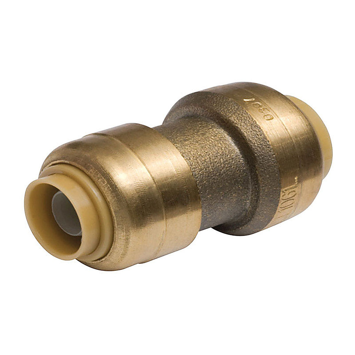 SharkBite U009LFA 3/8 in. Push x 1/2 in. Dia. Push Brass Reducing Coupling