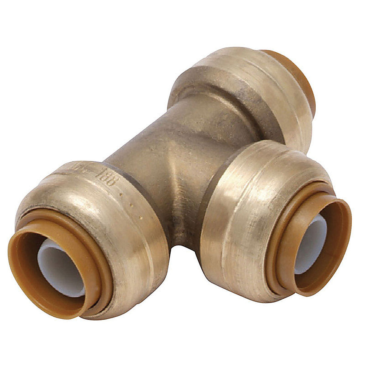 SharkBite U360LFA 3/8 in. Push x 3/8 in. Dia. Push Brass Tee