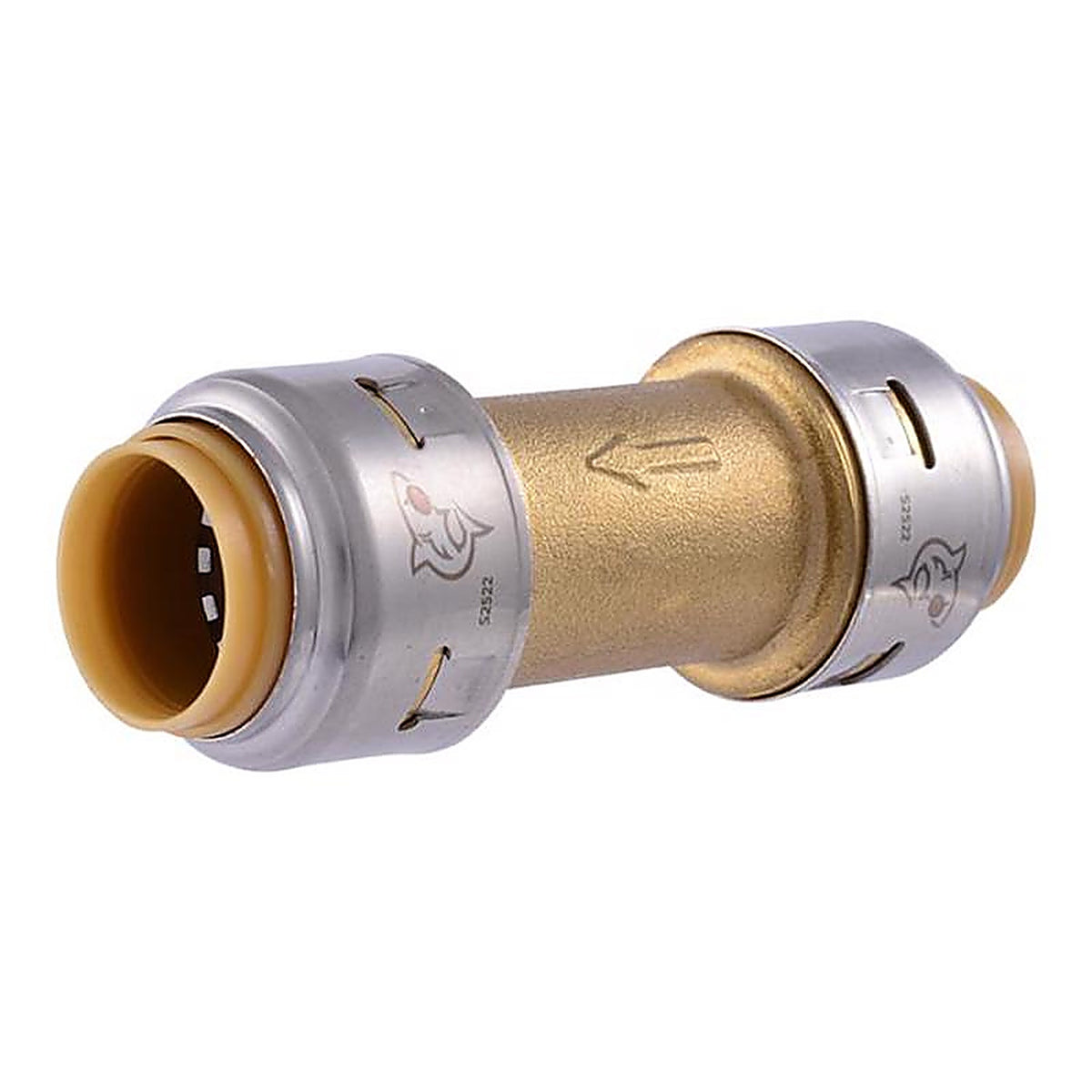 SharkBite U2008-0000LFA 1/2 in. Dia. x 1/2 Dia. PTC Brass Spring Loaded Check Valve
