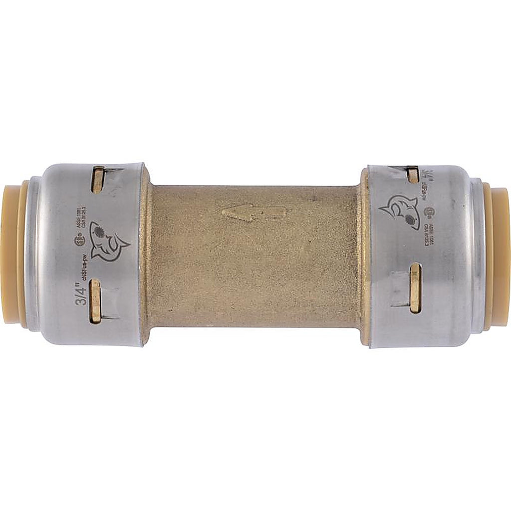 SharkBite U2016-0000LFA 3/4 in. Dia. x 3/4 in. Dia. PTC Brass Spring Loaded Check Valve