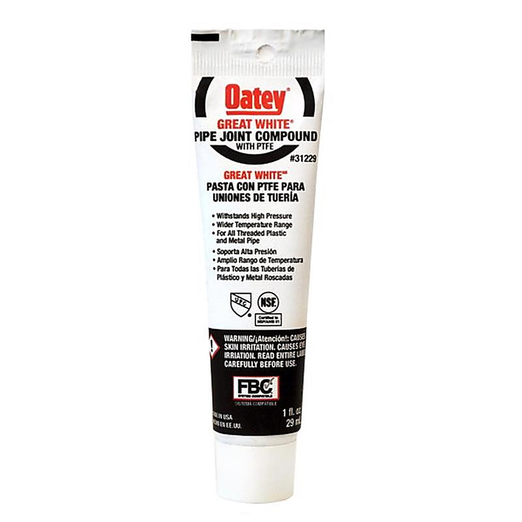 Oatey 31229 Great White White Pipe Joint Compound 1 oz.
