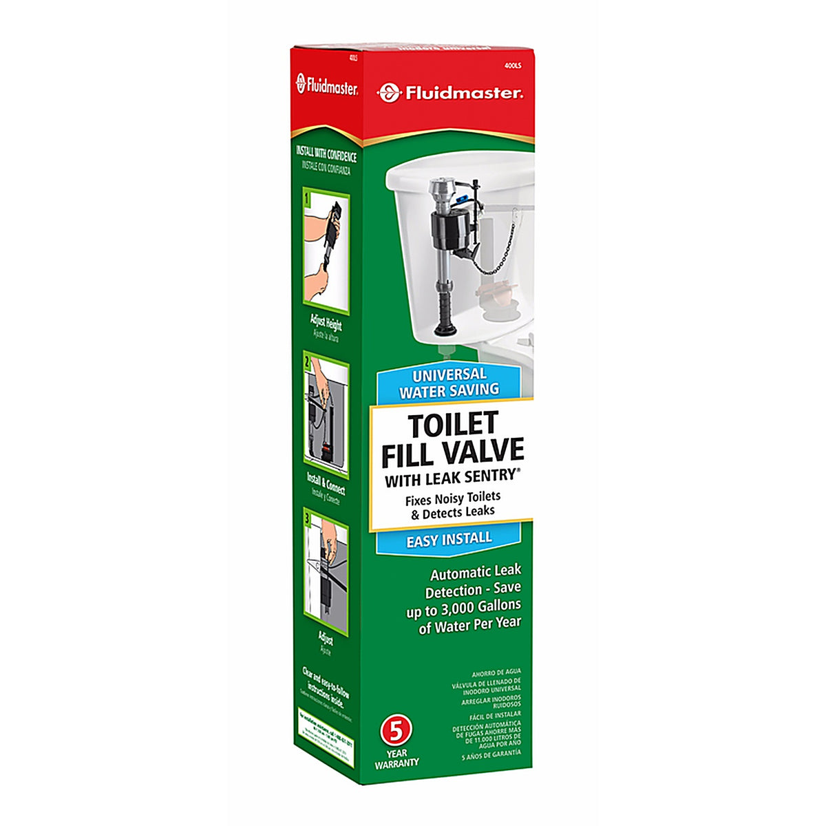 Fluidmaster - 400LSRP4 - Toilet Fill Valve Multicolored Plastic