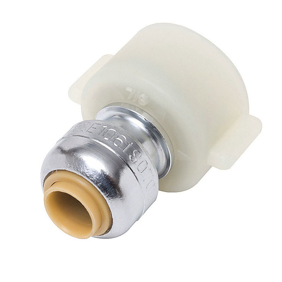 SharkBite U3525LFA Push to Connect 1/4 in. 1/2 in. x 1/2 in. Dia. x Push FPT Brass Faucet Connector 1/4 in.