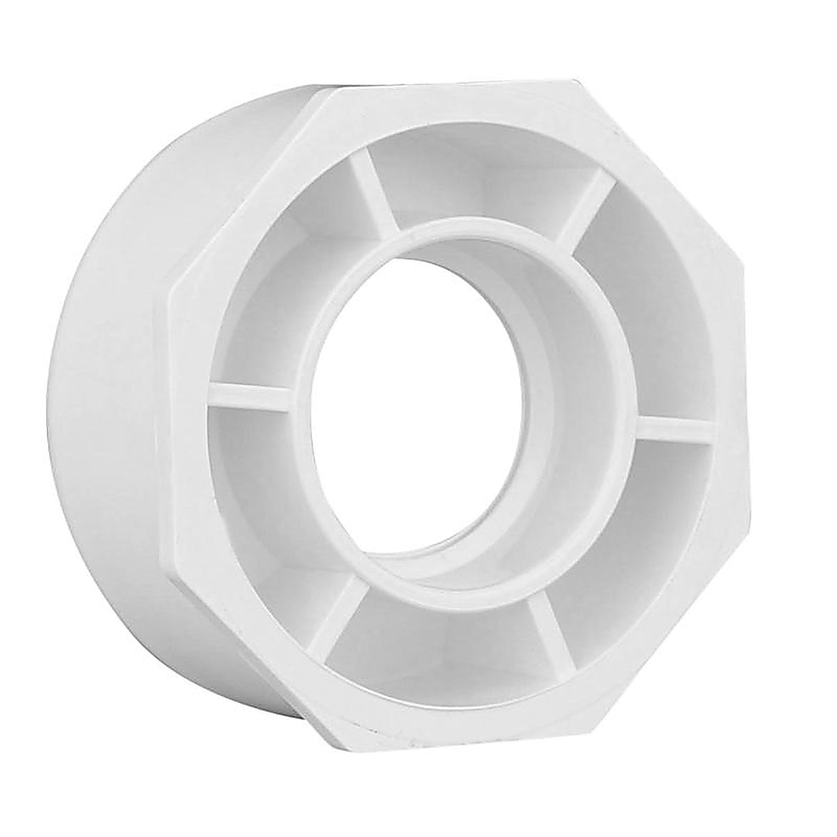 Charlotte Pipe PVC001071600 Schedule 40 4 in. Spigot x 2 in. Dia. Hub PVC Flush Bushing