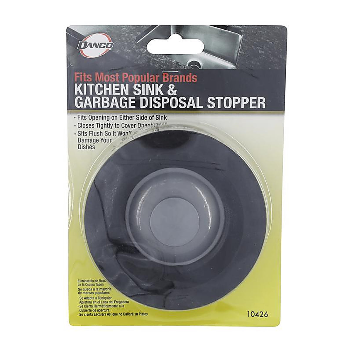 Danco 9D00010426 Garbage Disposal Stopper Black Rubber