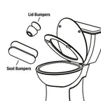 Danco - 9D00010062 - Toilet Seat Bumpers White Rubber