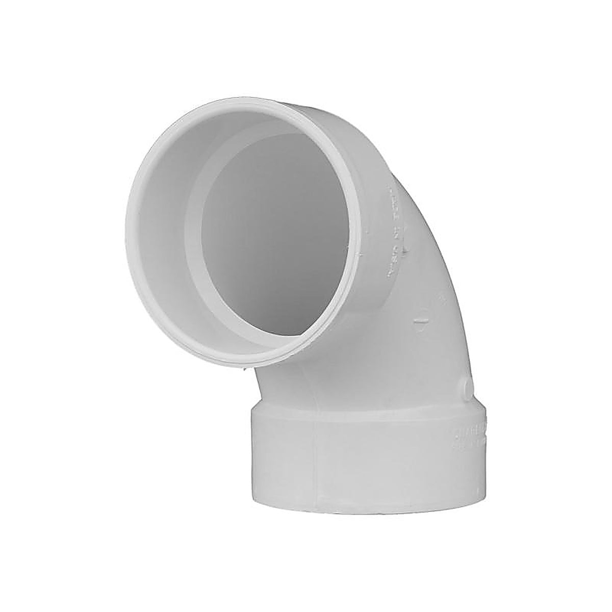 Charlotte Pipe PVC003001400 Schedule 40 4 in. Hub x 4 in. Dia. Hub PVC 90 Degree Elbow