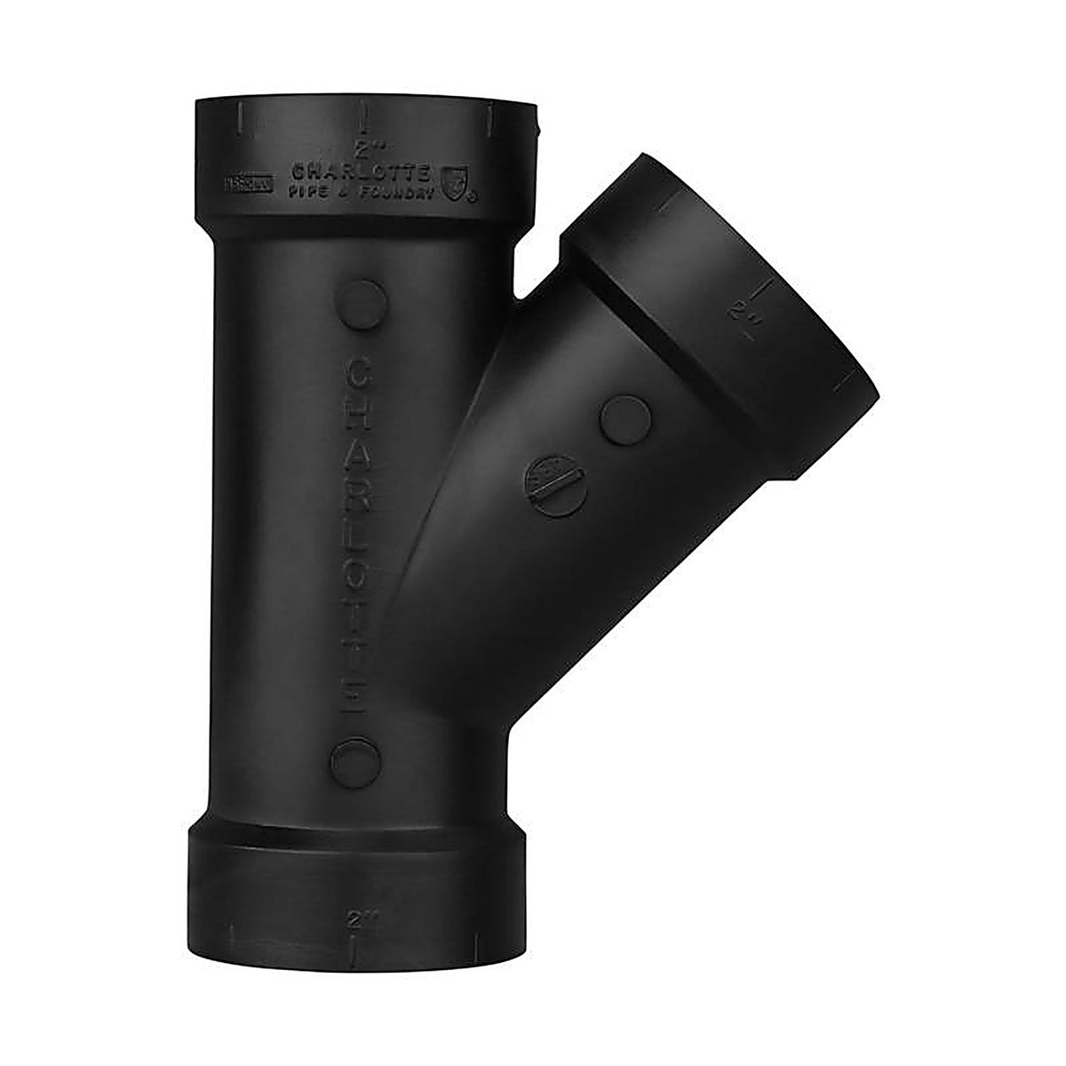 Charlotte Pipe ABS006000800 2 in. Hub x 2 in. Dia. Hub ABS Wye