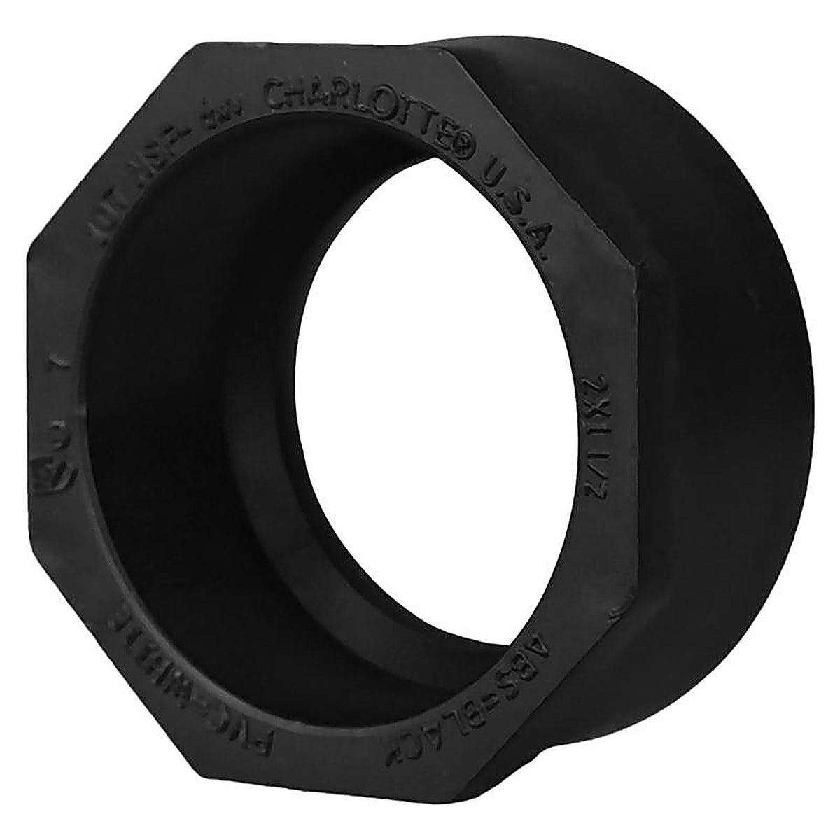 Charlotte Pipe ABS001070800 2 in. Hub x 1-1/2 in. Dia. Spigot ABS Flush Bushing
