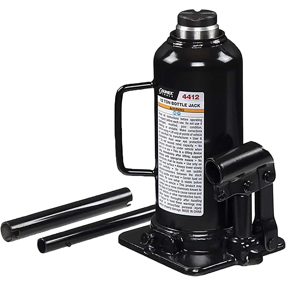 Sunex Tools 4412 Bottle Jack, 12 Ton
