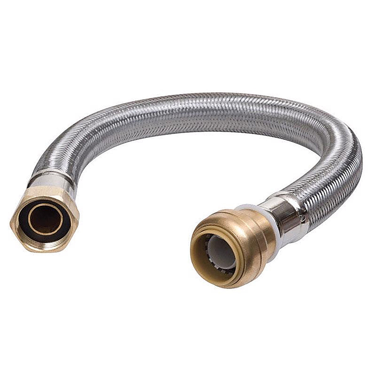 Sharkbite - UR3068FX24 - 1/2 In. Push Fit X 3/4 In. D Fip 24 In. Stainless Steel Supply Line