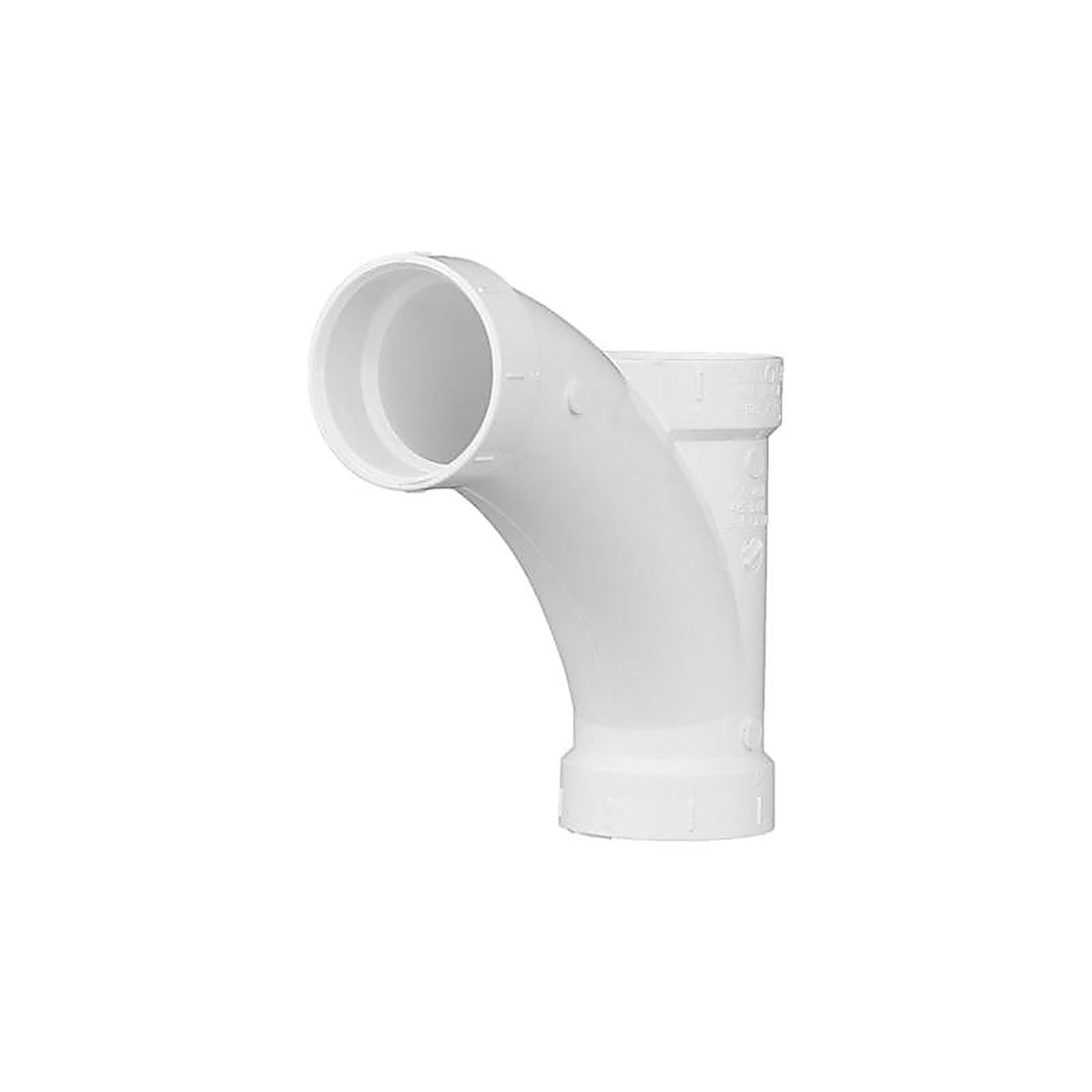 Charlotte Pipe PVC005010800 Schedule 40 2 in. Hub x 2 in. Dia. Hub PVC Long Turn Wye