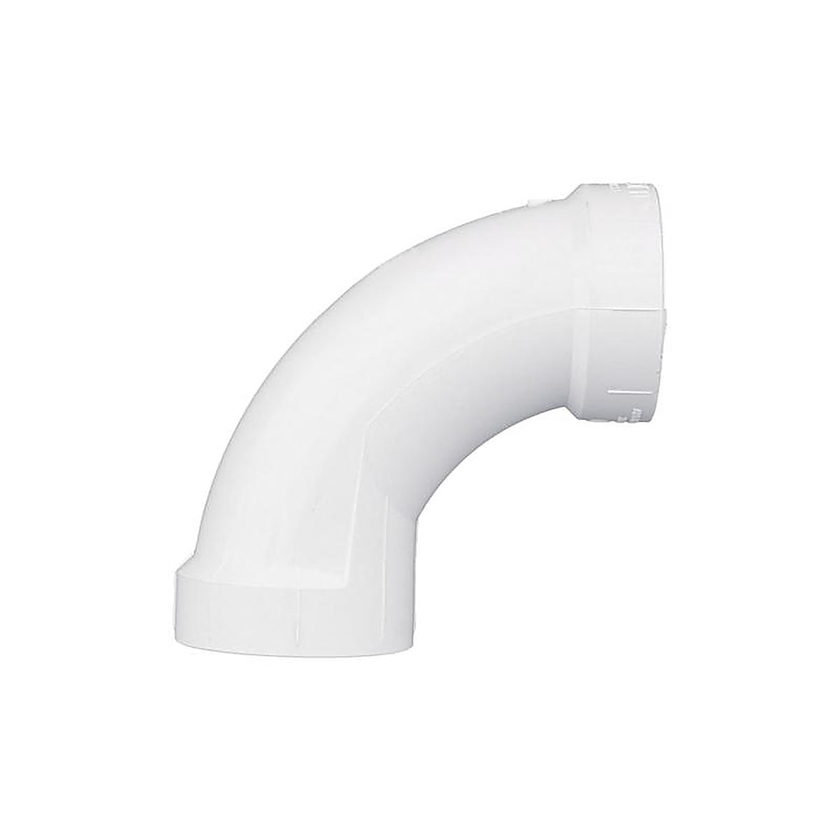 Charlotte Pipe PVC003040800 Schedule 40 2 in. Hub x 2 in. Dia. Hub PVC Long Sweep Elbow