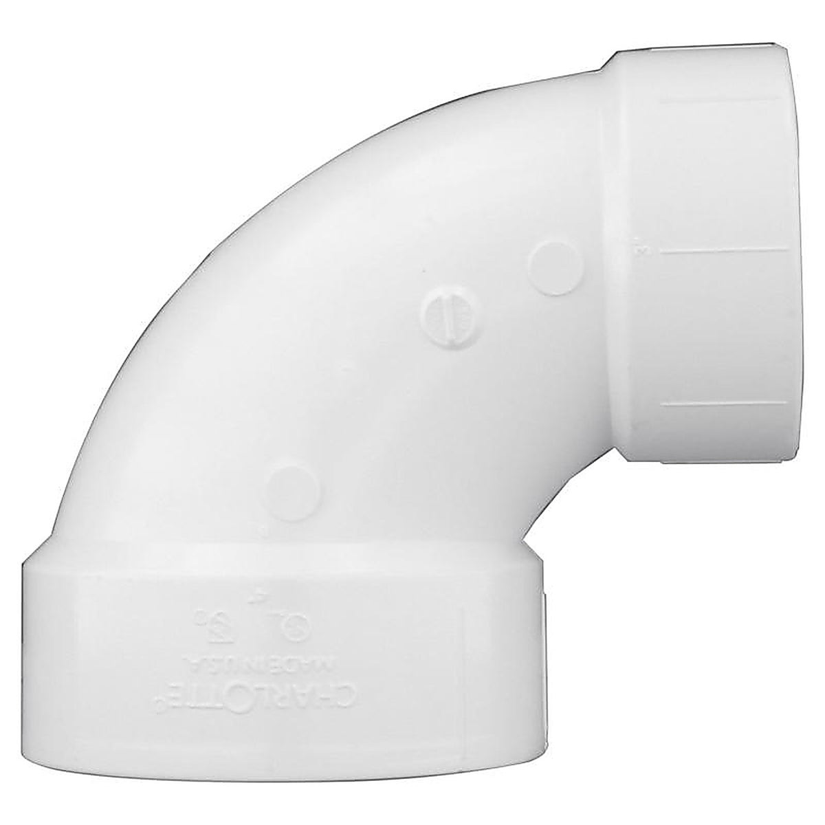 Charlotte Pipe PVC003290600 4 in. Hub x 3 in. Dia. Hub PVC Elbow