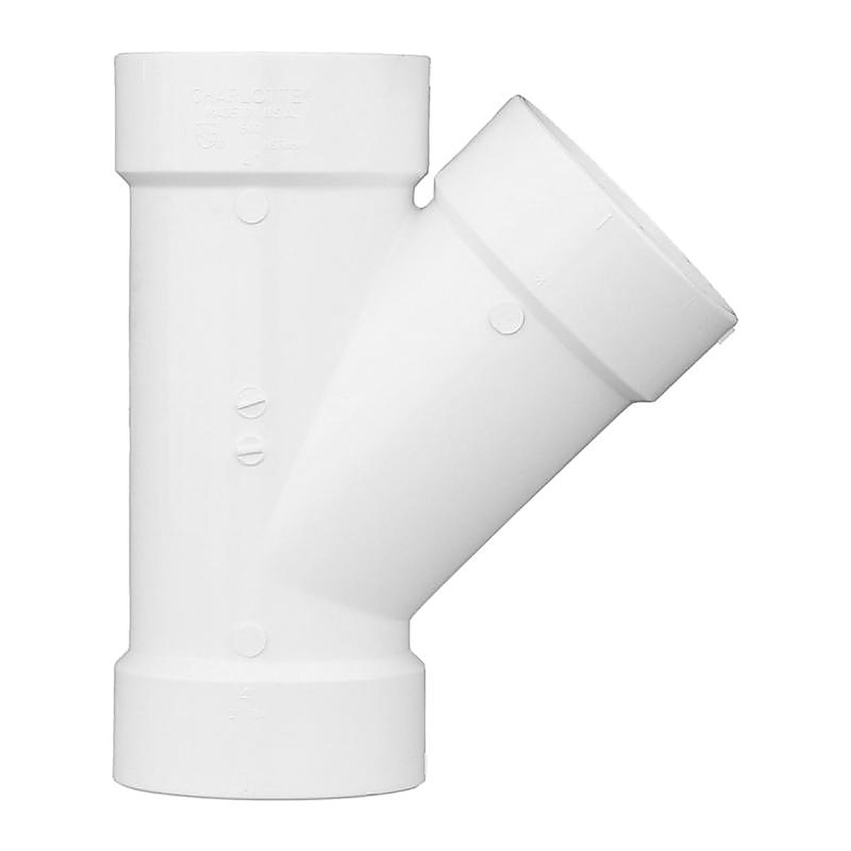 Charlotte Pipe PVC006001400 Schedule 40 4 in. Hub x 4 in. Dia. Hub PVC Wye