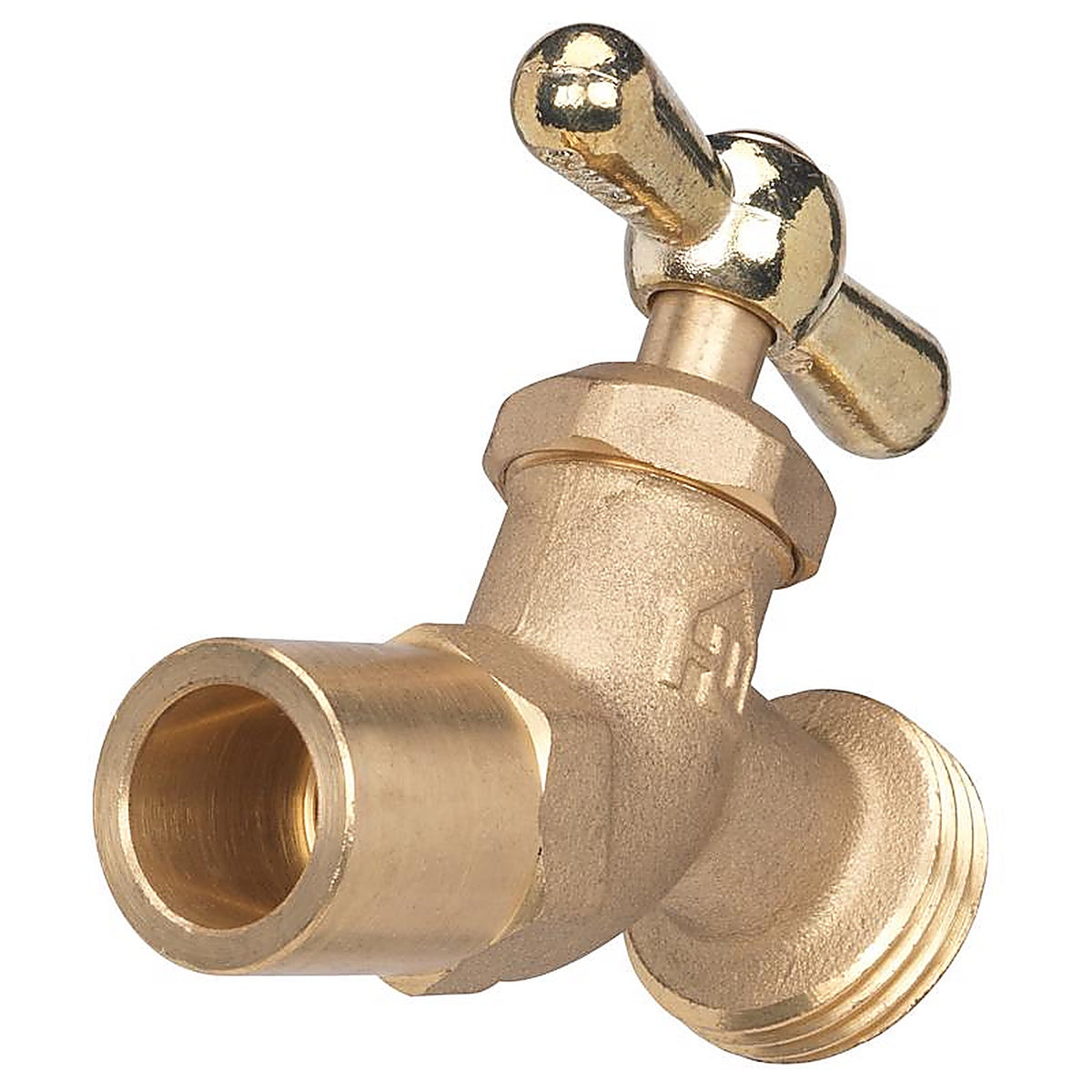 Homewerks VHNSTDA3 1/2 or 3/4 in. Sweat X 3/4 in. MHT Brass No-Kink Hose Bibb