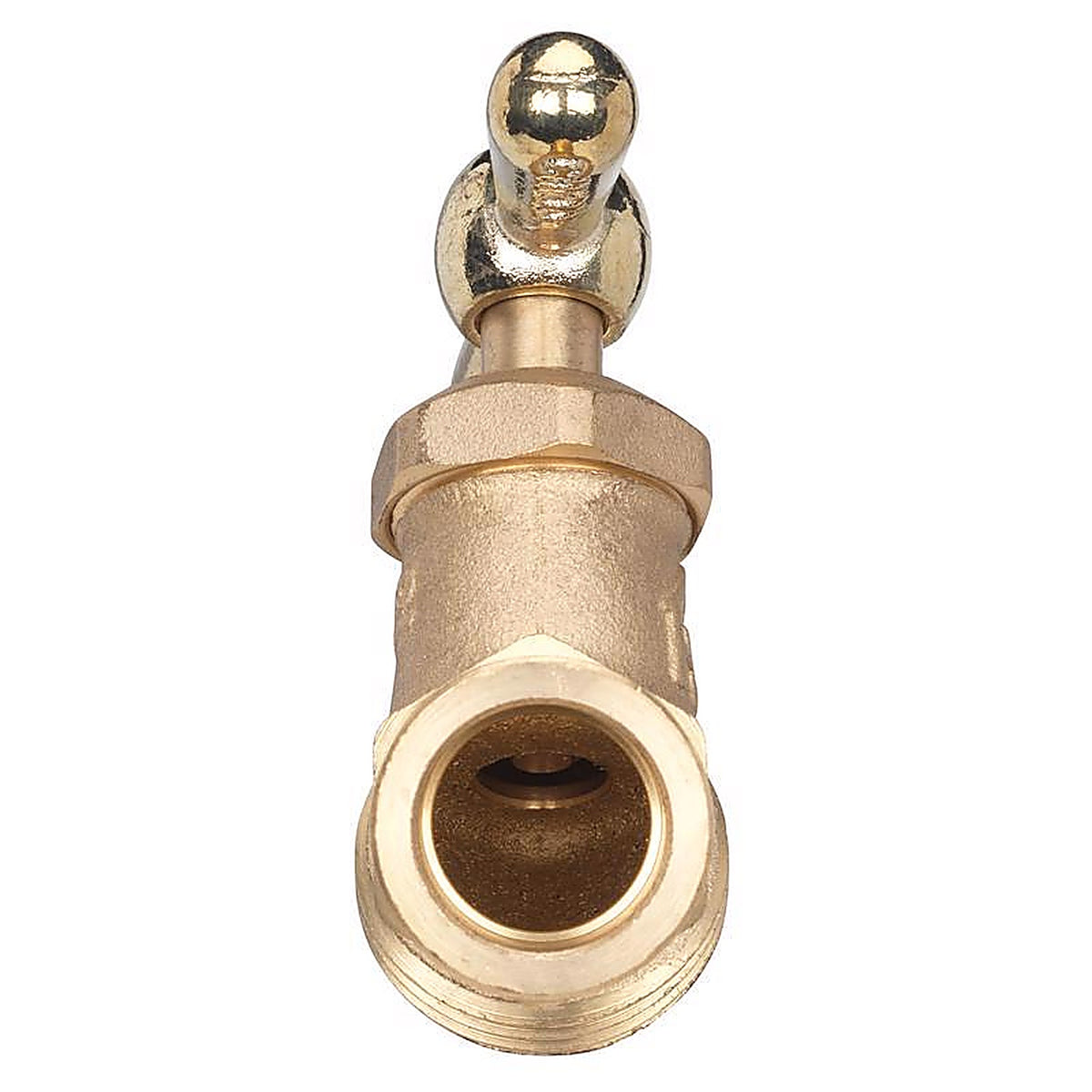 Homewerks VHNSTDA3 1/2 or 3/4 in. Sweat X 3/4 in. MHT Brass No-Kink Hose Bibb