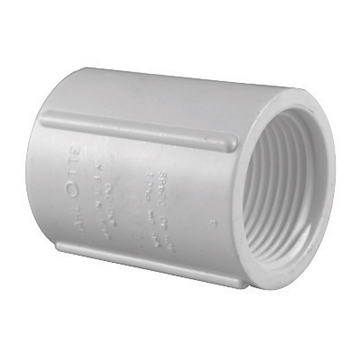 Charlotte Pipe PVC021020800 Schedule 40 3/4 in. FPT x 3/4 in. Dia. FPT PVC Coupling