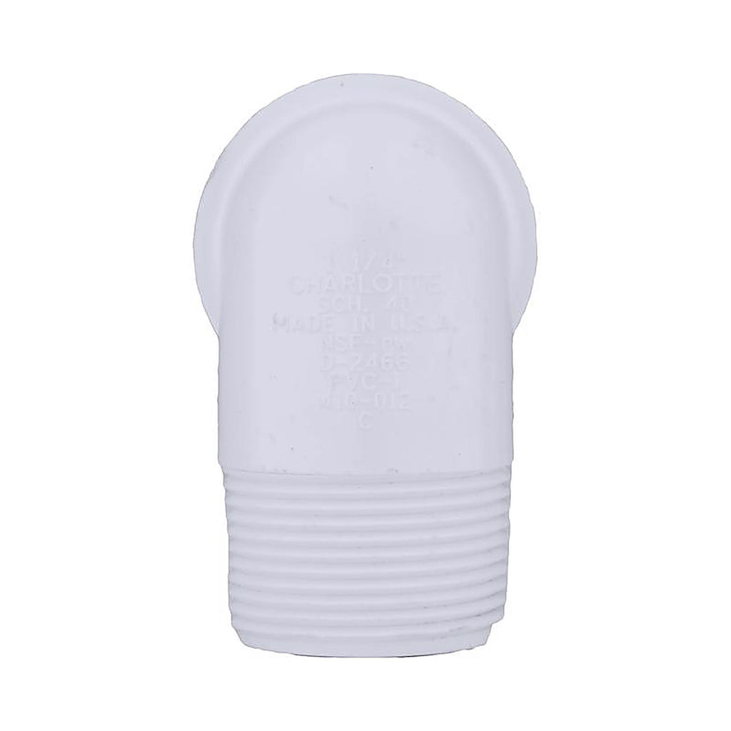 Charlotte Pipe PVC023061200 Schedule 40 1-1/4 in. Slip x 1-1/4 in. Dia. MPT PVC 90 Degree Street Elbow