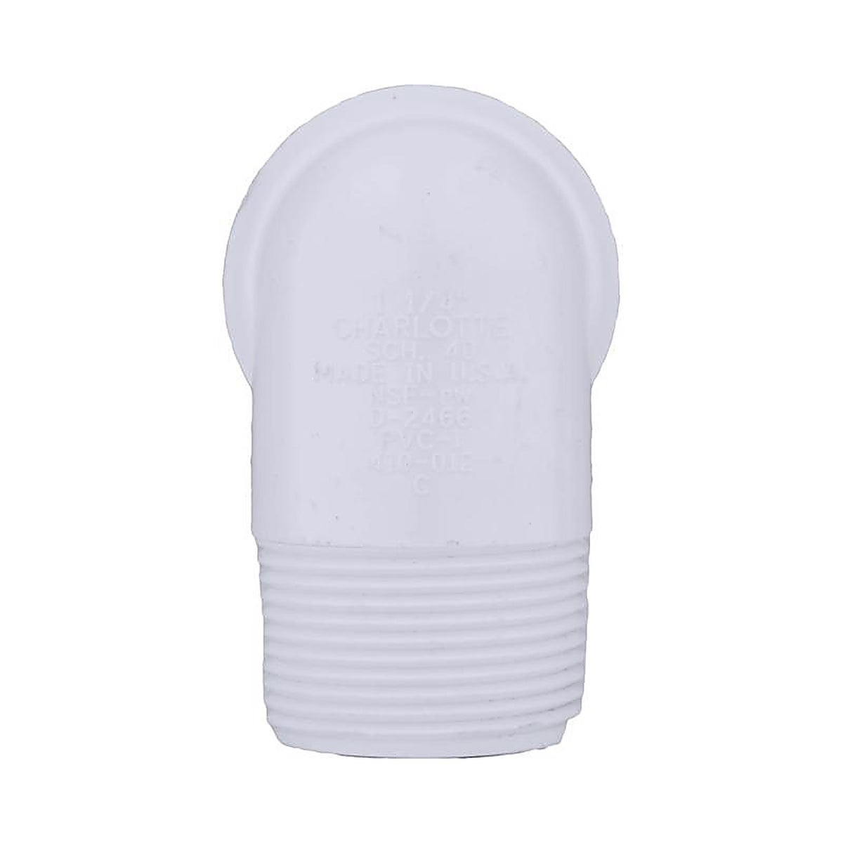 Charlotte Pipe PVC023061200 Schedule 40 1-1/4 in. Slip x 1-1/4 in. Dia. MPT PVC 90 Degree Street Elbow