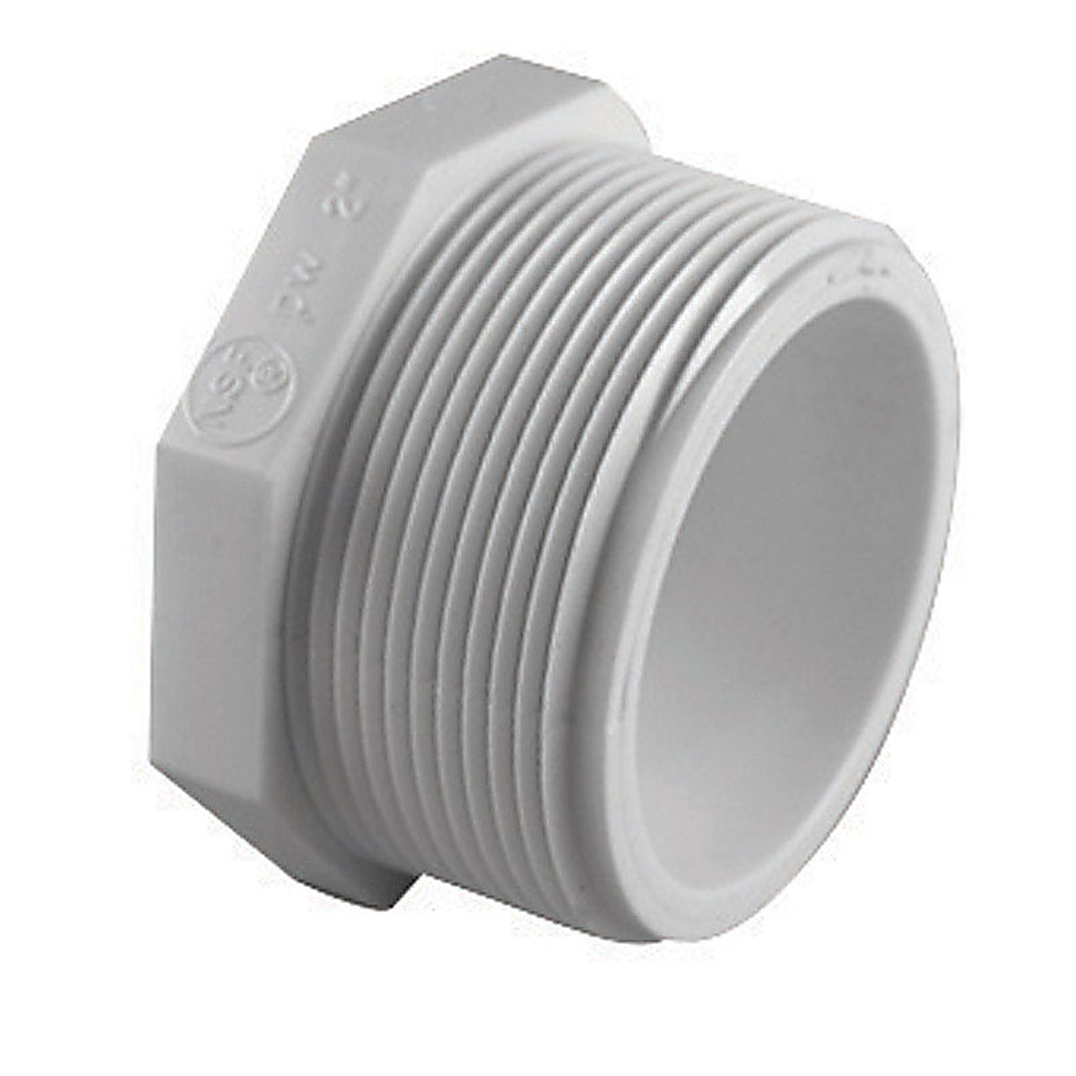 Charlotte Pipe PVC021131200 Schedule 40 1-1/4 in. MPT x 1-1/4 in. Dia. FPT PVC Plug