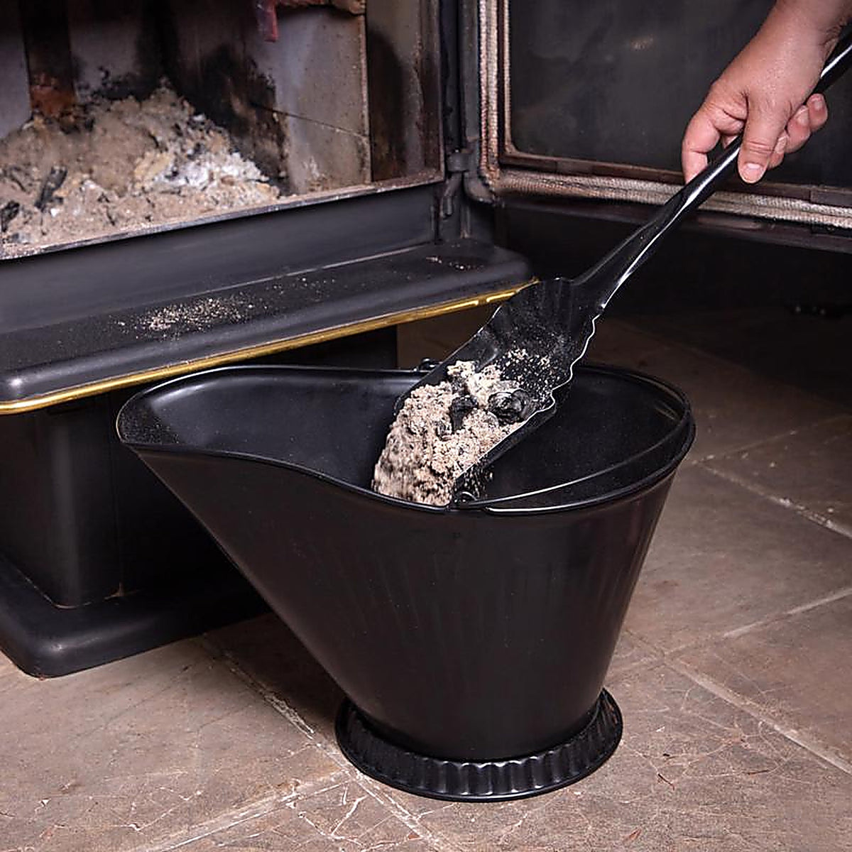 Imperial LT0163 Black Powder Coated Steel Coal Hod