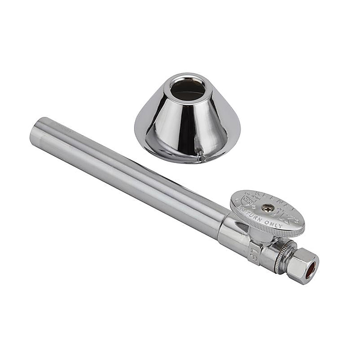 Keeney - K2101PCLF - 1/2 In. Sweat In. X 3/8 In. Compression Brass Shut-Off Valve