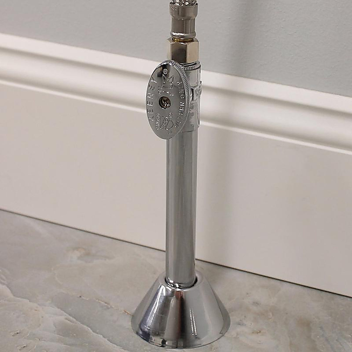 Keeney - K2101PCLF - 1/2 In. Sweat In. X 3/8 In. Compression Brass Shut-Off Valve