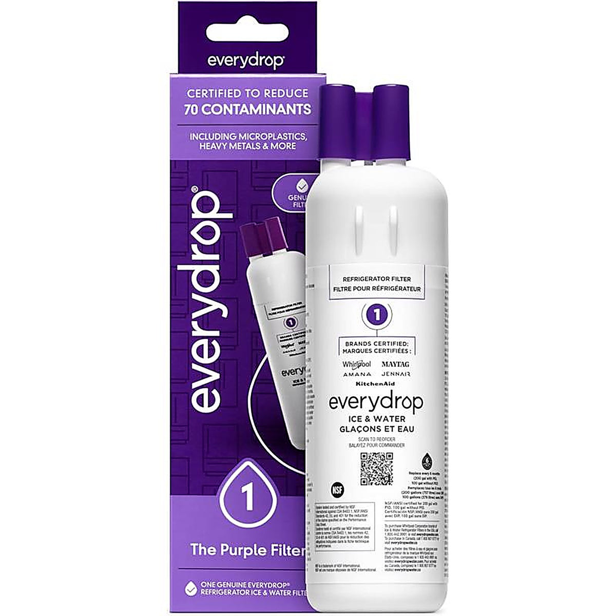 Whirlpool - EDR1RXD1 - Everydrop Refrigerator Replacement Filter for Whirlpool Filter 1