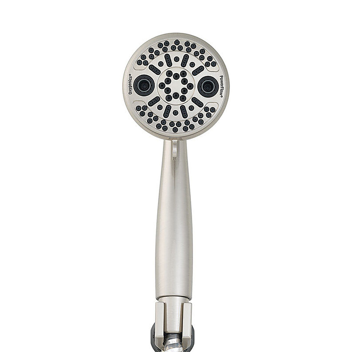 Oxygenics - 87446 - Powerflow Brushed Nickel Abs Plastic 3 Settings Handheld Showerhead 1.75 GPM
