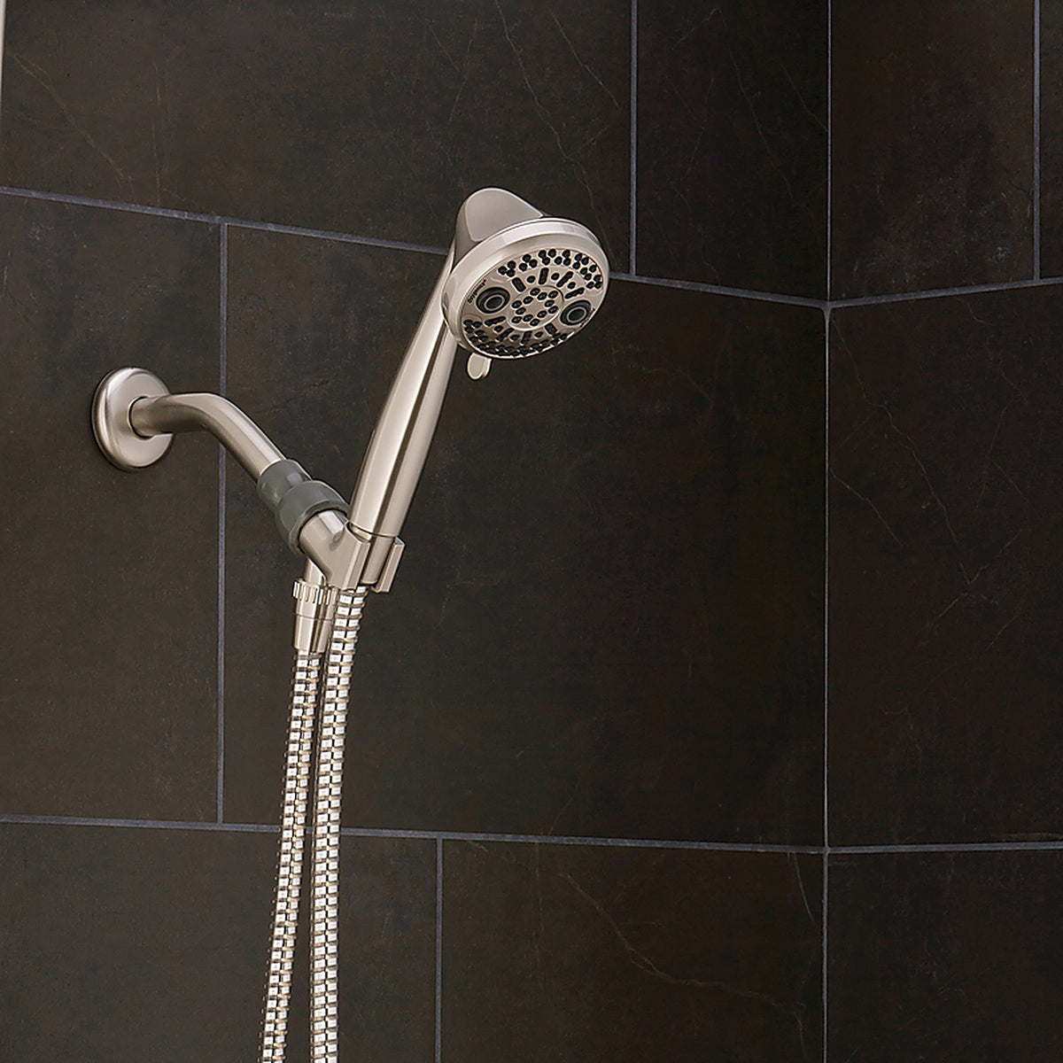 Oxygenics - 87446 - Powerflow Brushed Nickel Abs Plastic 3 Settings Handheld Showerhead 1.75 GPM