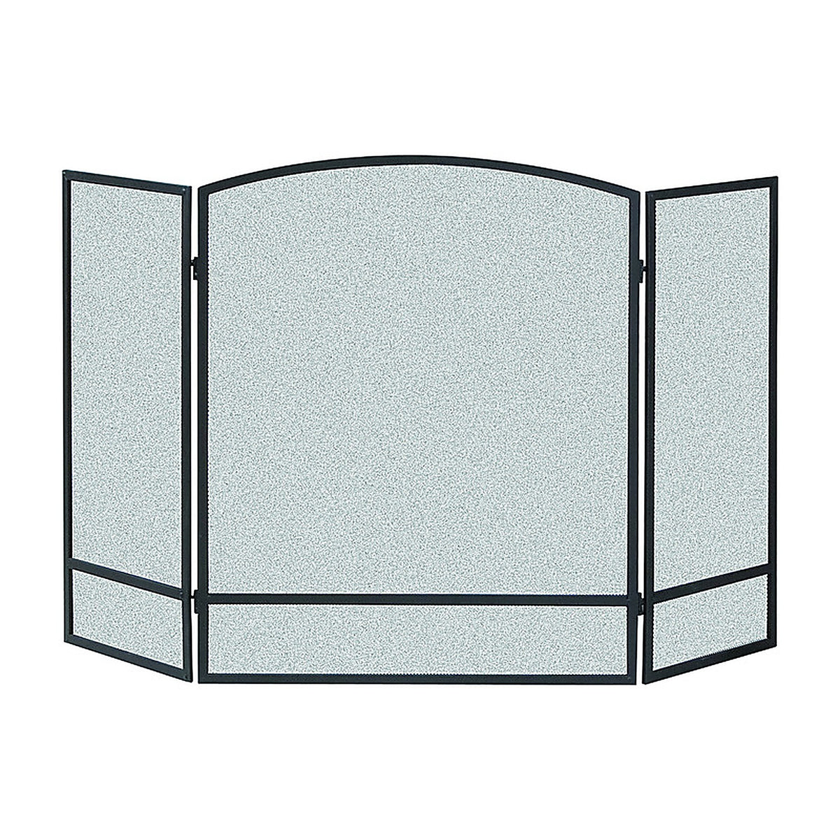 Panacea 15951 Black Matte Steel Fireplace Screen