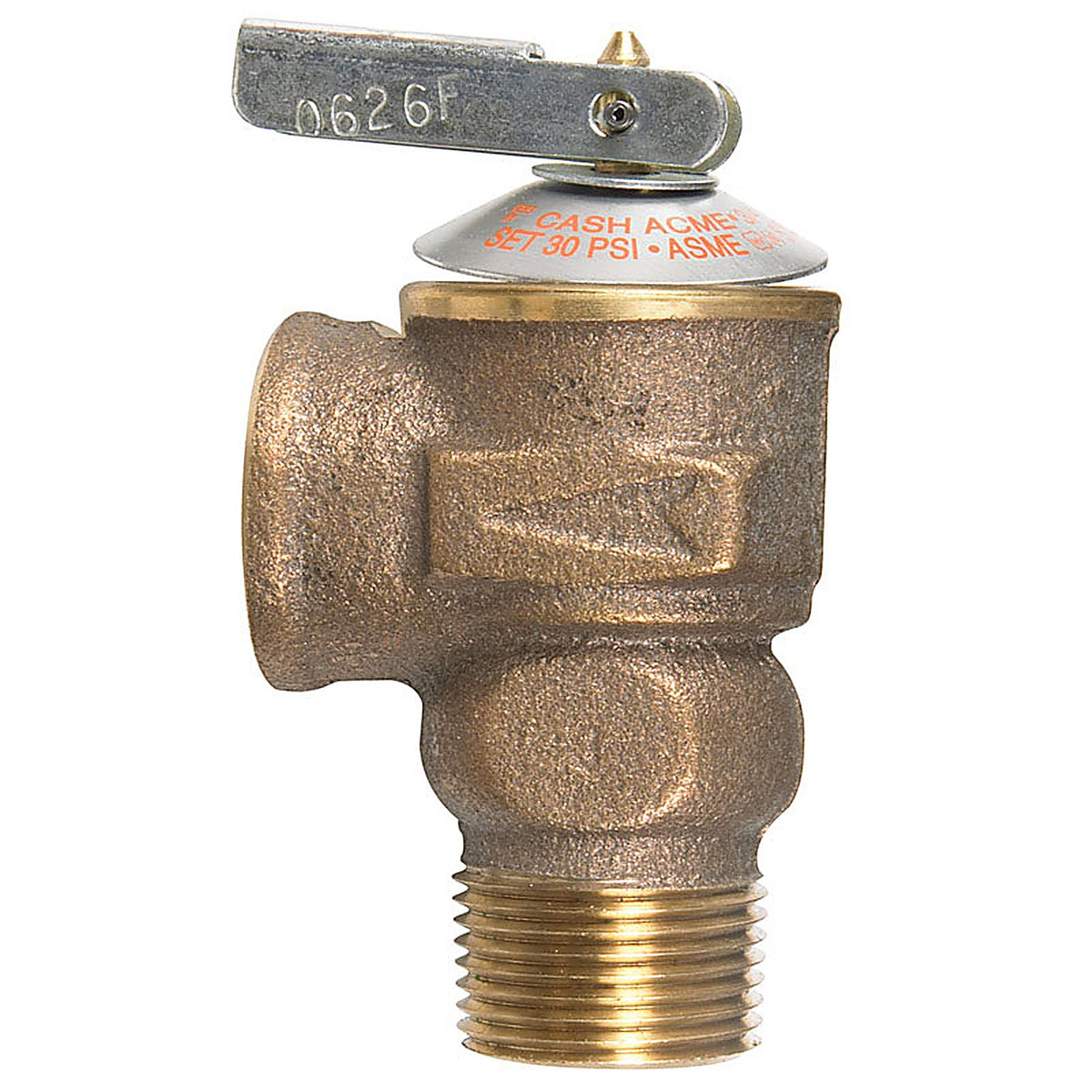 Cash Acme - 24797-0030 - 3/4 In. MIP Brass Pressure Relief Valve 3/4 In. FPT