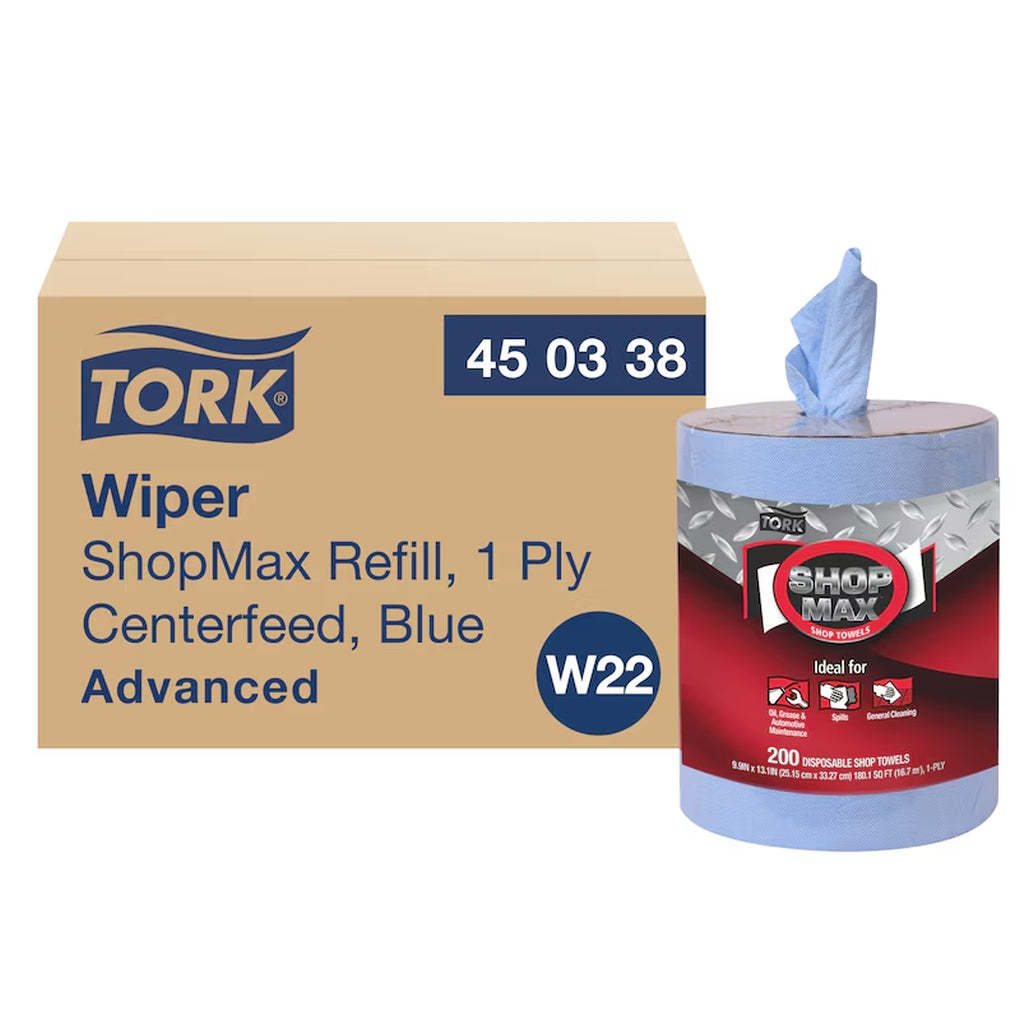 Tork/Essity 450338 ShopMax Wiper 450, Centerfeed Refill